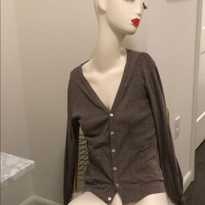 American Apparel taupe long sleeve cardigan